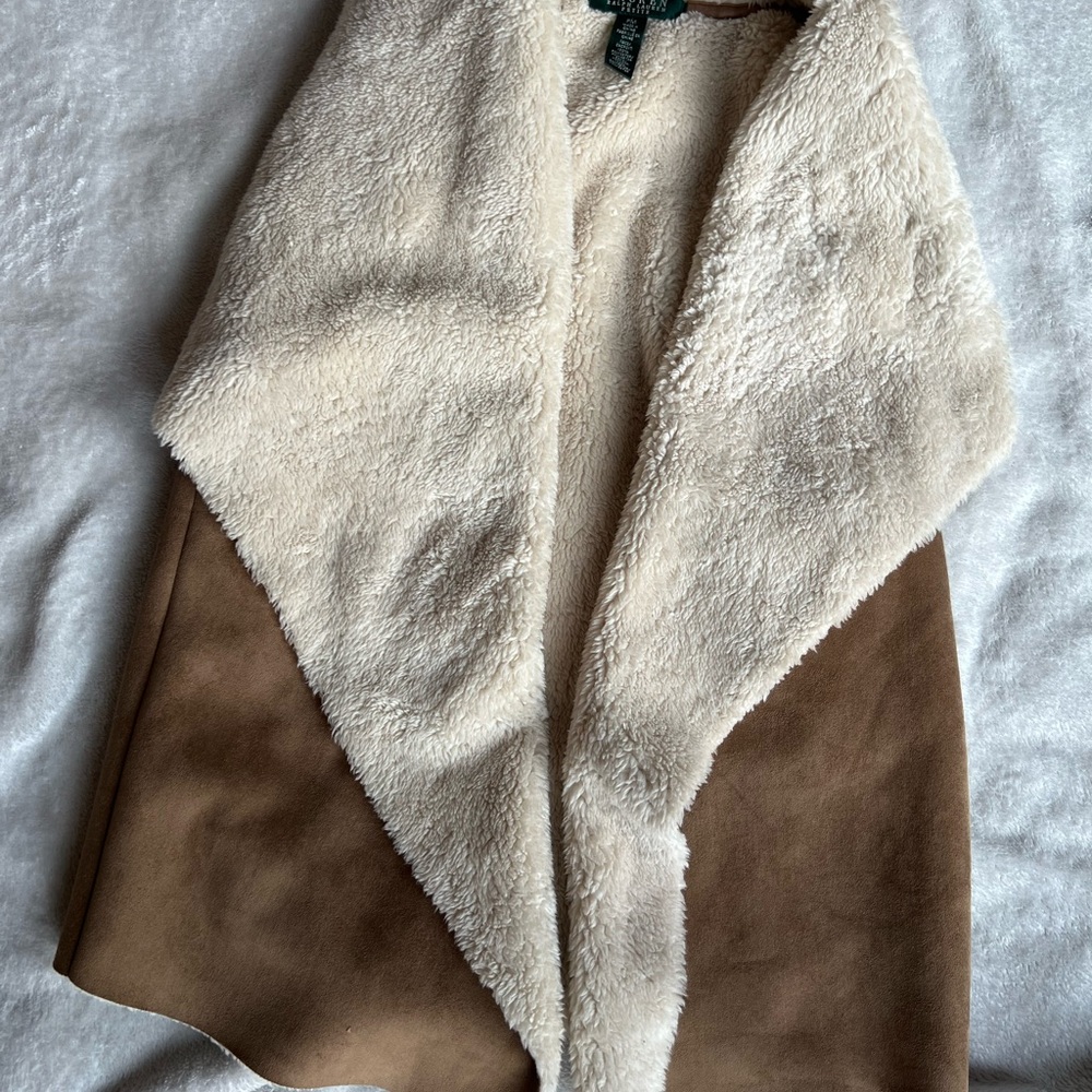 Ralph Lauren Cream and Brown Teddy Jacket